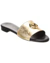 Valentino By Mario Valentino Carrie Slide Sandal In Gold