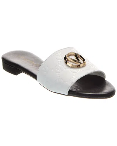 Valentino By Mario Valentino Carrie Leather Sandal In White