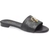 Valentino By Mario Valentino Carrie Leather Sandal In Black
