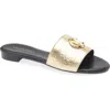 Valentino By Mario Valentino Carrie Slide Sandal In Gold