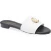 Valentino By Mario Valentino Carrie Slide Sandal In White