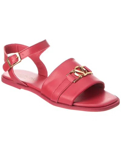 Valentino By Mario Valentino Cecilia Leather Sandal In Red