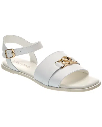 Valentino By Mario Valentino Cecilia Leather Sandal In White