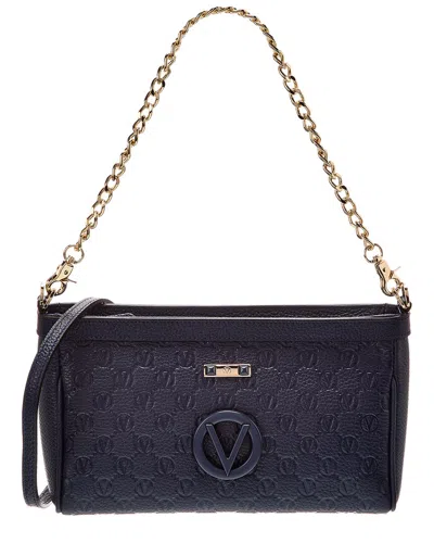 Valentino By Mario Valentino Celia Dollaro Monogram Leather Satchel In Blue