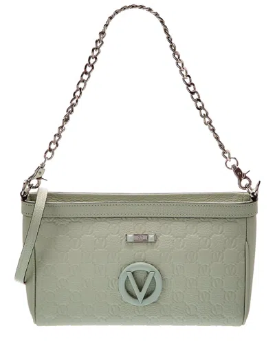 Valentino By Mario Valentino Celia Dollaro Monogram Leather Satchel In Green