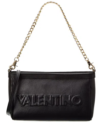 Valentino By Mario Valentino Celia Embossed Leather Shoulder Bag In Black