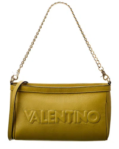 Valentino By Mario Valentino Celia Embossed Leather Shoulder Bag In Green