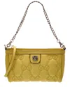 Valentino By Mario Valentino Celia Monogram Leather Satchel In Yellow