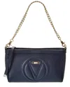 Valentino By Mario Valentino Celia Signature Leather Shoulder Bag In Blue