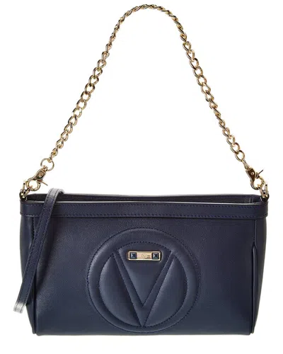 Valentino By Mario Valentino Celia Signature Leather Shoulder Bag In Blue