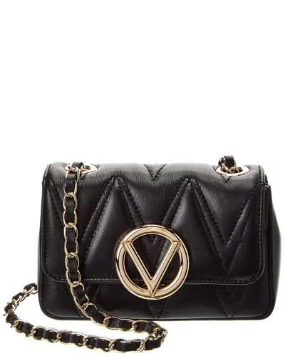 Valentino By Mario Valentino Chu Chu Diamond Leather Crossbody In Black