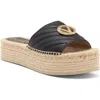 Valentino By Mario Valentino Clabee Platform Slide Sandal In Black