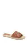 Valentino By Mario Valentino Clavel Espadrille Slide Sandal In Brown