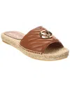 Valentino By Mario Valentino Clavel Espadrille Slide Sandal In Brown
