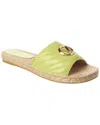 Valentino By Mario Valentino Clavel Espadrille Slide Sandal In Green