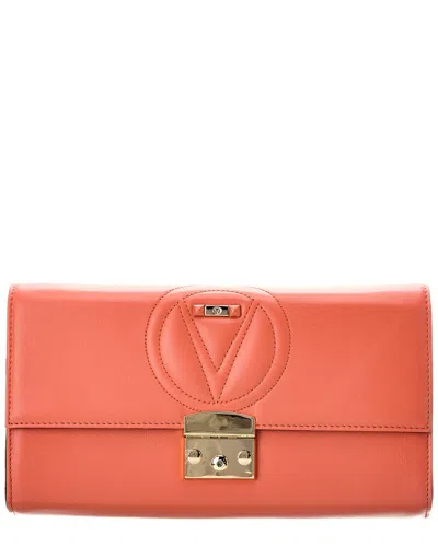 Valentino By Mario Valentino Cocotte Leather Shoulder Bag In Orange