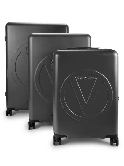 Valentino By Mario Valentino Colombus 3-piece Expandable Luggage Set In Black