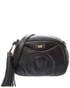 Valentino By Mario Valentino Dalit Signature Leather Crossbody In Black