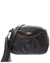 Valentino By Mario Valentino Dalit Signature Leather Crossbody In Black