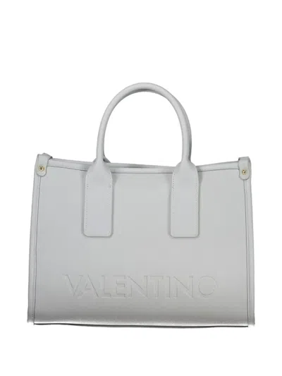 Valentino By Mario Valentino Debossed-logo Tote Bag In Gray