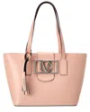 Valentino By Mario Valentino Delphine Super V Leather Tote In Pink