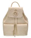 Valentino By Mario Valentino Delphine Super V Leather Tote In White