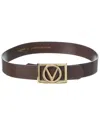 Valentino By Mario Valentino Dolly Leather Belt In Brown