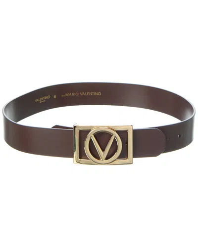 Valentino By Mario Valentino Dolly Leather Belt In Brown