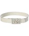 Valentino By Mario Valentino Dolly Leather Belt In Grey