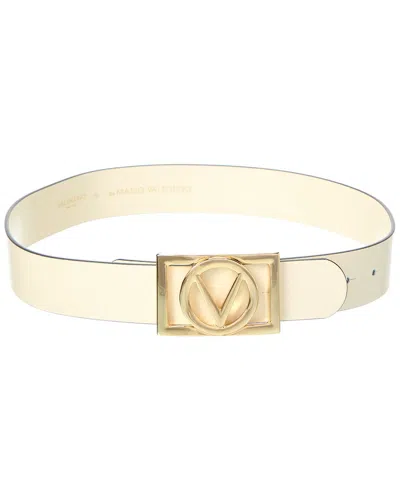 Valentino By Mario Valentino Dolly Leather Belt In White
