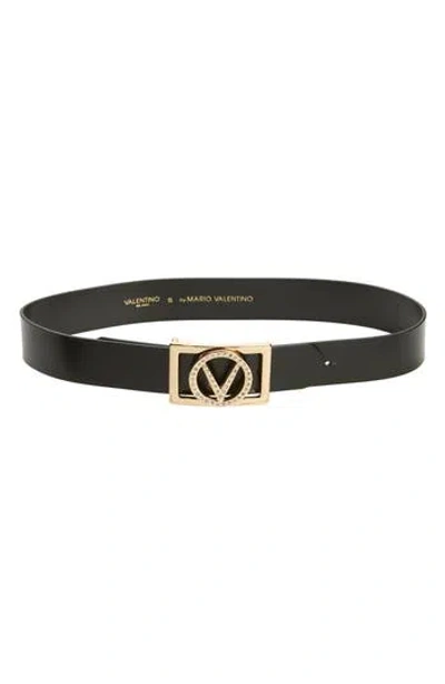 VALENTINO BY MARIO VALENTINO VALENTINO BY MARIO VALENTINO DOLLY LOGO BUCKLE LEATHER BELT