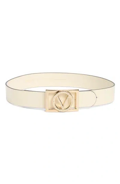 VALENTINO BY MARIO VALENTINO VALENTINO BY MARIO VALENTINO DOLLY LOGO BUCKLE LEATHER BELT