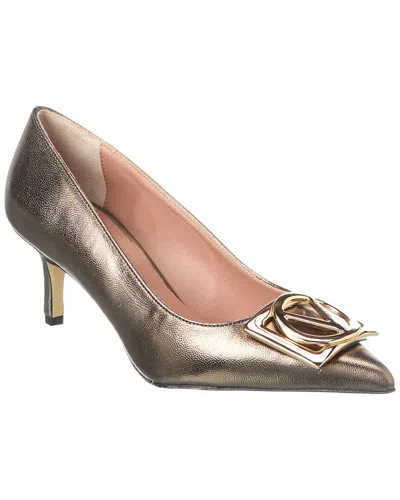 Valentino By Mario Valentino Doria Leather Pump In Grey