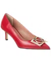 Valentino By Mario Valentino Doria Leather Pump In Red