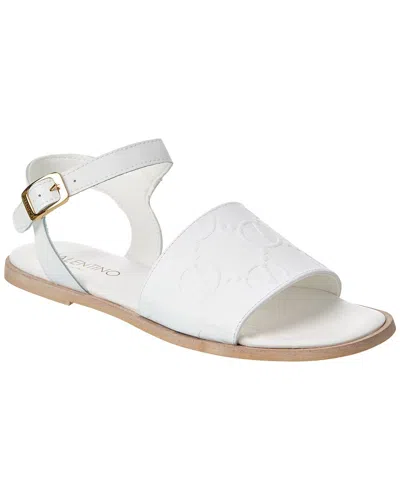Valentino By Mario Valentino Elisa Leather Sandal In White