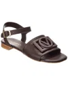 Valentino By Mario Valentino Ely Leather Sandal In Brown