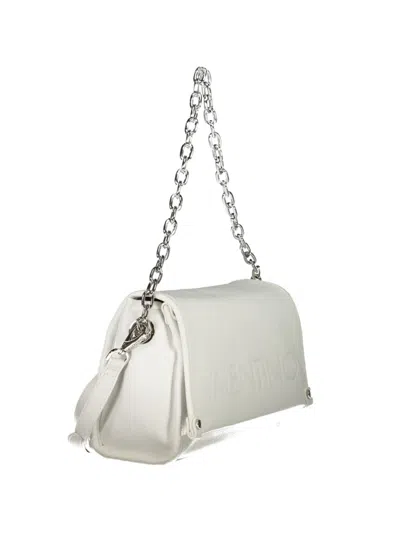 Valentino By Mario Valentino Embossed-logo Chain-strap Cross Body Bag In White