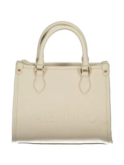 Valentino By Mario Valentino Embossed-logo Pebbled Tote Bag In Neutral