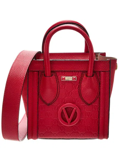 Valentino By Mario Valentino Eva Dollaro Monogram Leather Tote In Red