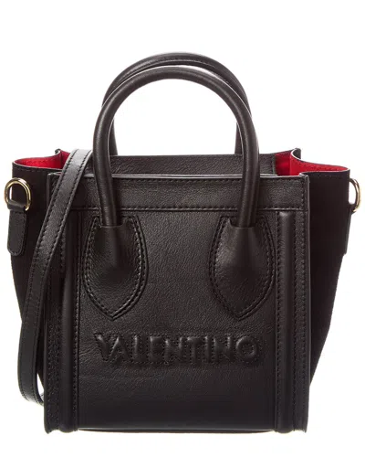 Valentino By Mario Valentino Eva Embossed Leather Tote In Black