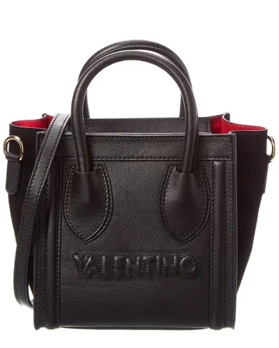 Valentino By Mario Valentino Eva Embossed Leather Tote In Black