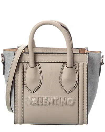Valentino By Mario Valentino Eva Embossed Leather Tote In Grey
