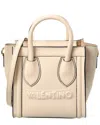 Valentino By Mario Valentino Eva Embossed Leather Tote In White