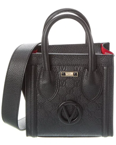 Valentino By Mario Valentino Eva Monogram Leather Tote In Black