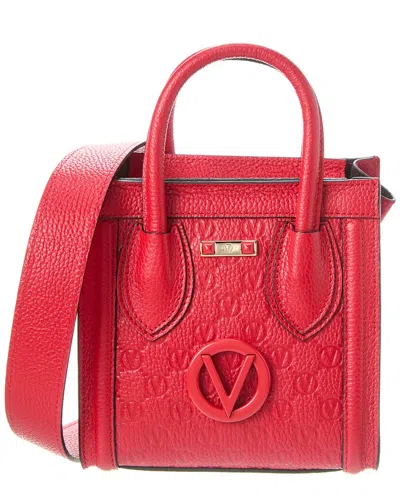 Valentino By Mario Valentino Eva Monogram Leather Tote In Red