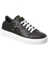 Valentino By Mario Valentino Floriana Leather Sneaker In Black