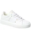 Valentino By Mario Valentino Floriana Leather Sneaker In White