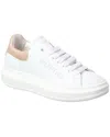 Valentino By Mario Valentino Fresia Moon Leather Sneaker In White