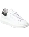 Valentino By Mario Valentino Fresia Stone Leather Sneaker In White