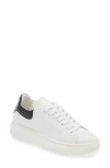 Valentino By Mario Valentino Fresia Moon Leather Sneaker In White Black